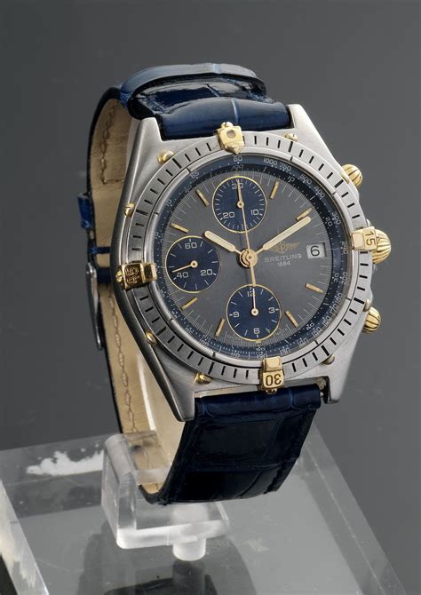 breitling acciaio e oro cronografo grosso